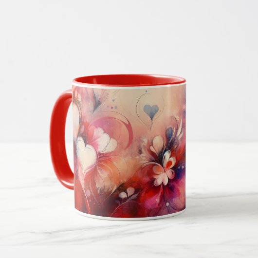 Grand-mère Coeurs Aimer Mug (Devant gauche)