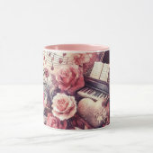 Grand-mère Coeurs Aimer Piano Mug Mug (Centre)