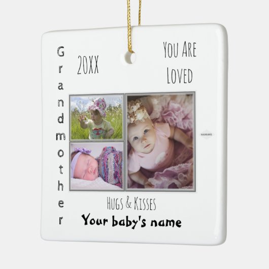 Grand-mère en céramique ornement photo (Gauche)