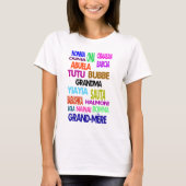 Grand-mère en différentes langues T-shirt (Devant)