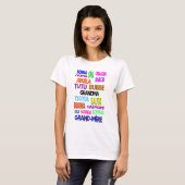 Grand-mère en différentes langues T-shirt (Devant entier)