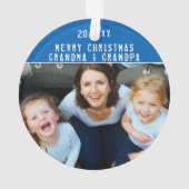 Grand-mère et grand-père Noël Keepsaké Photo (dos)