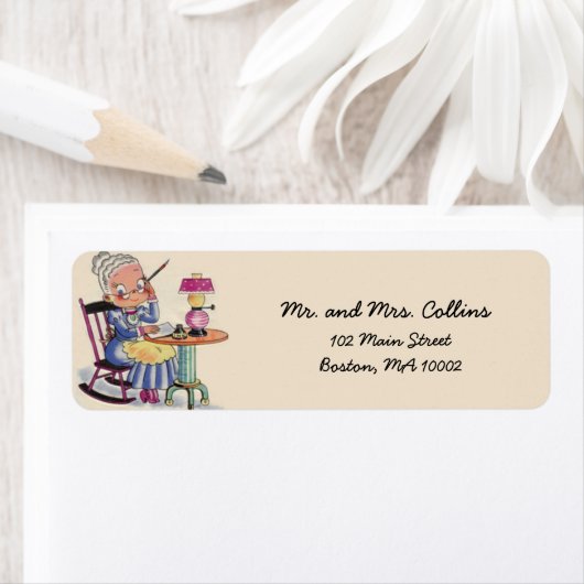 Grand-mère Étiquette (En situation)