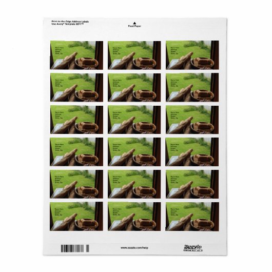 Grand-mère Étiquette de adresse (Feuille entière)