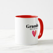 Grand-mère Faire-part de naissance Mug (Devant droit)