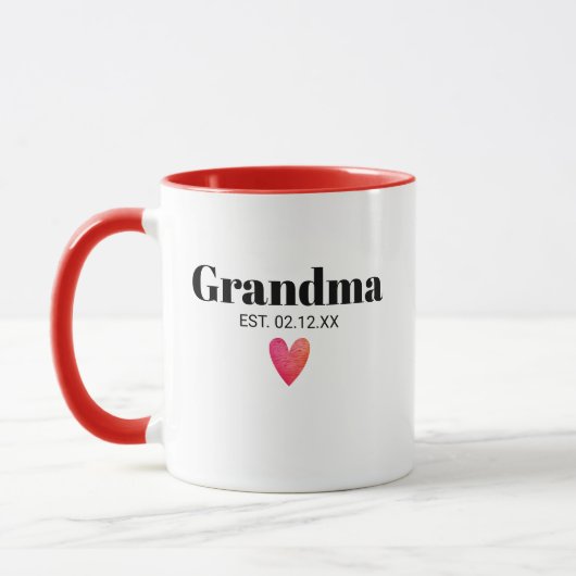 Grand-mère Faire-part de naissance Mug (Gauche)