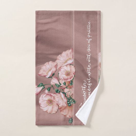 Grand-mère Floral H Serviette de bain Set avec dev (Serviette à main)