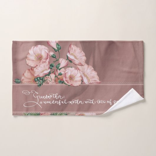 Grand-mère Floral H Serviette de bain Set avec dev (Serviette à main)