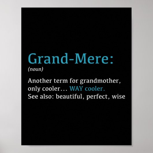 Grand-mere_ Funny Definition Noun - Another Term Poster (Voorkant)