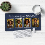 Grand-mère grand-père, aimez-vous 4 Photos<br><div class="desc">We Love You Grand-mère ou Grandpa 4 Photos Desk Mat Mat Pad avec 4 de vos photos préférées et texte personnalisé en écriture moderne. Tout est entièrement personnalisable, donc vous pouvez le changer en grand-père, Papa, Mamaw, Mimi, ou tout texte que vous voulez! L'arrière - plan est bleu marine, mais...</div>