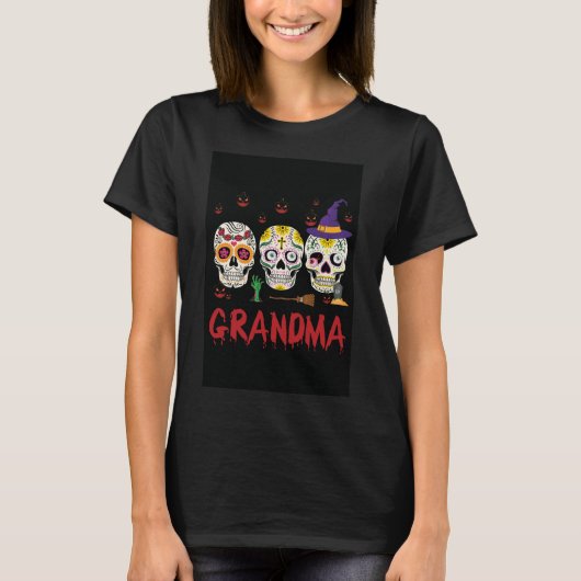 Grand-mère Halloween T-shirt (Devant)