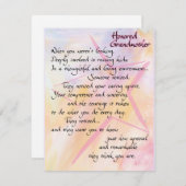 Grand-mère honorée Merci et carte d'appréciation (Devant / Derrière)