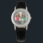 Grand-mère Merci personnalisé message et photo<br><div class="desc">Créez votre propre montre photo pour votre grand-mère ou votre nana, avec votre propre photo et message personnalisé. Le modèle est mis en place pour que vous puissiez ajouter votre propre photo et vous pouvez customiser le libellé si vous le souhaitez. Le libellé actuel dit : "Grand-mère, merci d'avoir toujours...</div>