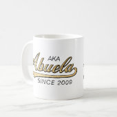 Grand-mère Mug "AKA Abuela depuis..." (Devant gauche)