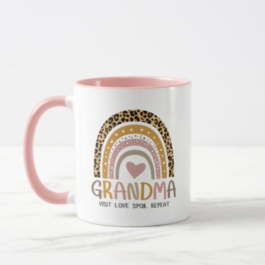 Grand-mère Mug - Visiter Love Spoil Répéter (Gauche)