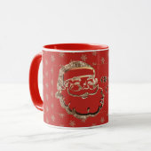Grand-mère Noël Mug mignonne Père Noël Red Gold El (Devant gauche)