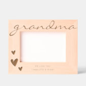 Grand-mère Nous t'aimons Cadre Etched avec des nom (Recto)