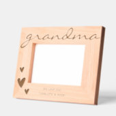 Grand-mère Nous t'aimons Cadre Etched avec des nom (Gauche)