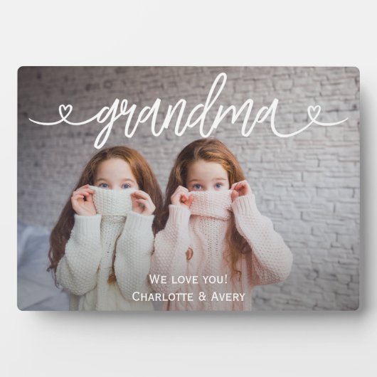 Grand-mère Nous vous aimons Plaque Photo personnal (Devant)