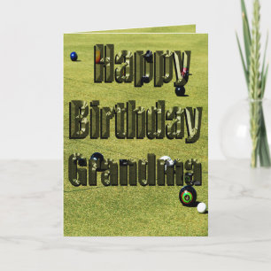 Grand-Mère Pelouse Bowls Bonne Carte Anniversaire,