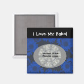 Grand-mère polonaise Aime Mon Babci Aimant Floral (Recto/Verso)