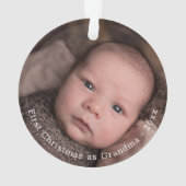 Grand-mère Premier Noël Photo personnalisée (dos)