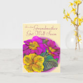 Grand-mère Primula art obtenir bientôt carte (Fleur jaune)