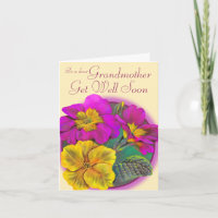 Grand-mère Primula art obtenir bientôt carte