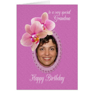 Grand-mère Souhaite Anniversaire Spécial Orchidées