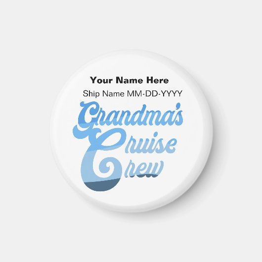 Grand-mère's Cruise Crew Magnet (Devant)
