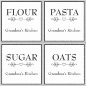 Grand-mère's Kitchen Waterproof Pantry Étiquettes (Devant)