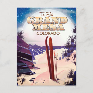grand mesa, Colorado Ski poster. Briefkaart