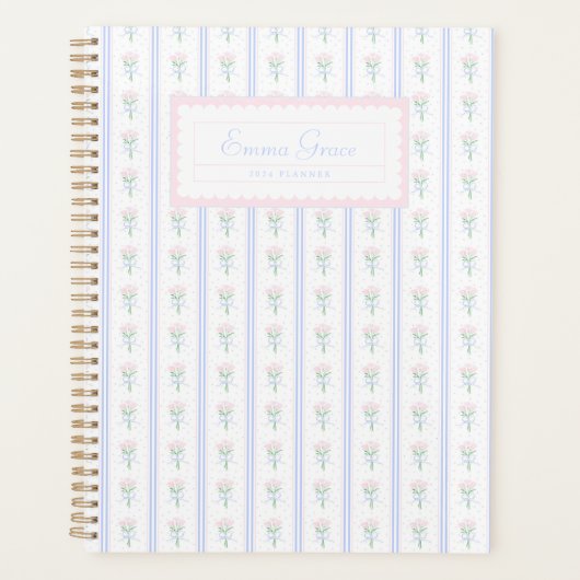 Grand-millénaire Preppy Floral Aquarelle Planner (Devant)