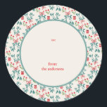 Grand millénaire vert et rouge traditionnel - De/v<br><div class="desc">Fêtez votre première saison de vacances en tant que nouveau mariés avec notre collection de cartes de Noël Motif Grand Millennial. Avec des designs intemporels et d'inspiration vintage avec une touche moderne, ces cartes ajoutent une touche d'élégance à vos voeux de vacances. Customisez chaque carte pour partager votre amour et...</div>