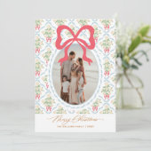 Grand Millennial Coquette Kerstkaart (Staand voorkant)