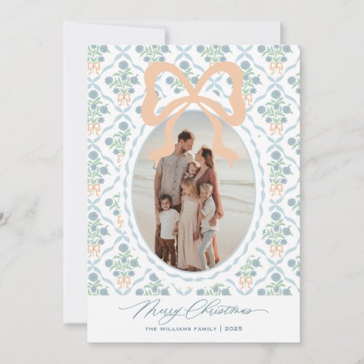 Grand Millennial Coquette Kerstkaart (Voorkant)