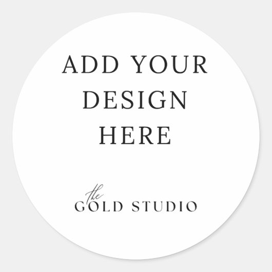 Grand Modèle blanc Sticker rond (Devant)