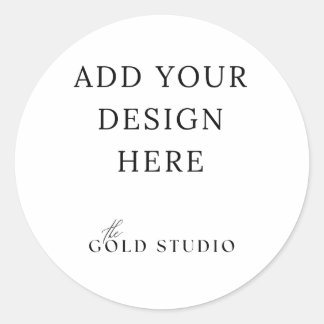 Grand Modèle blanc Sticker rond