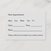 Grand Modèle Carte de visite de nomination Médical (Dos)