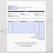 Grand modèle de facture (Devant)