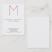 Grand Monogramme Carte de visite de calligraphie r (Devant / Derrière)