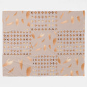 Grand Motif en or Grosse couverture en polaire (Devant (Horizontal))