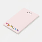 Grand Motif papillon Rainbow Post-It (Incliné)