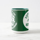 Grand mug à café de 16 oz : Vert et Blanc (Centre)