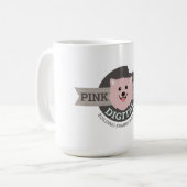 Grand Mug à Café Pink Dog Digital (Devant gauche)