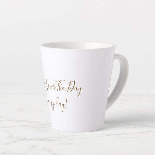Grand Mug à Latte Blanc (Angle droit)