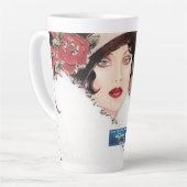 Grand mug à latte (Rouge d'hiver 2) RFPMDesigns 20 (Angle gauche)