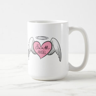 Grand Mug Ange de la Terre – Cœur, Ailes & Halo