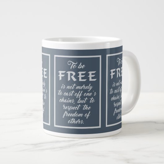 Grand mug Citation Liberté (Devant droit)