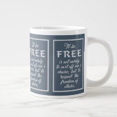 Grand mug Citation Liberté (Droite)